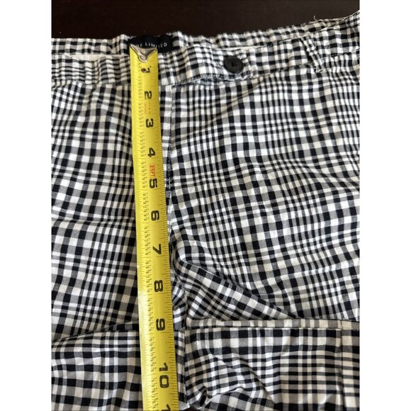 The Limited Womens Black & White Gingham Shorts Size 12 Cotton Blend With Back B - Picture 5 of 7